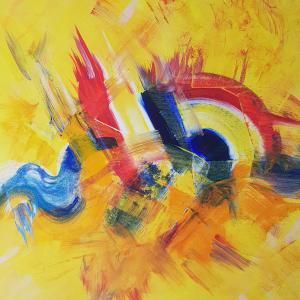 Le Papillon dansant I  50x50